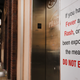 A sign warns people of measles in the ultra-Orthodox Jewish community in Williamsburg on April 19, 2019 in New York City.